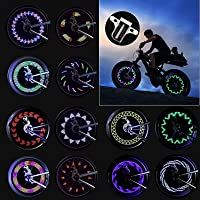 Herefun 2pcs Luces para Ruedas de Bicicleta- Luz LED para Radios de Bicicleta Luces Impermeables para Rueda de Bicicleta…